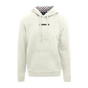 Aquascutum Mens Lettering Hoodie / Butter